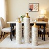 ORRD Modern White Metal Floor Vase Set of 3, Large Glazed Droplet Shape Home Decor for Living Room Centerpiece - 3 of 4