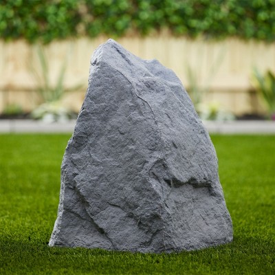 Dark Gray Polymer Garden Stone Cover Set, 4 Pack