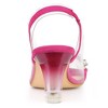 Allegra K Women's Clear Slingback Flower Rhinestone Peep Toe Heels Sandals - 3 of 4
