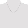 Black Bow Jewelry 0.6mm, 14k White Gold, Diamond Cut Solid Cable Chain Necklace - 2 of 4