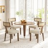 Tangkula Set of 4 Dining Chairs Armless Side Chairs w/ Curved Rattan Backrest for Kitchens - 2 of 4