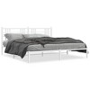 vidaXL Metal Bed Frame without Mattress with Headboard White 76"x79.9" - 2 of 4