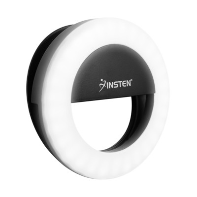 Insten Video Conference Lighting Kit For Cell Phone Laptop, LED Ring Lights Clip on, 3 Lighting Modes 4 Brightness