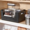 Large Plastic Open Face Pantry Bin Black - Brightroom™: Kitchen Cabinet Organizer, 13"x9.5"x6" Storage Solution - 2 of 4