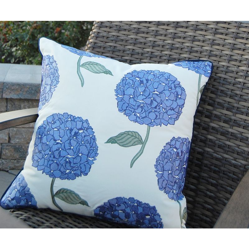 RightSide Designs Hydrangea Pattern Indoor / Outdoor Throw Pillow, 4 of 6