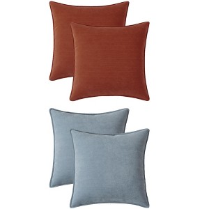 REGALWOVEN 4 Pcs Solid Chenille Soft Couch Throw Pillow Covers for Sofa Living Room Home Decor 18 x 18 Inch - 1 of 4