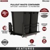 Rev-A-Shelf Double Pullout Kitchen Trash Can 35 qt. Soft-Close 53WC-1835SCDM-218 - 3 of 4