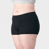 Thinx For All Women's Plus Size Moderate Absorbency Boy Shorts Period  Underwear - Black 1x : Target