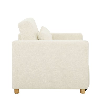 Ivory Down Fill Lawson Accent Chair with Iron Legs