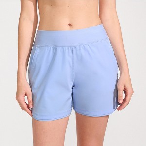 Lands' End Women's 5" Quick Dry Elastic Waist Board Shorts Swim Cover-up Shorts with Panty - 1 of 4
