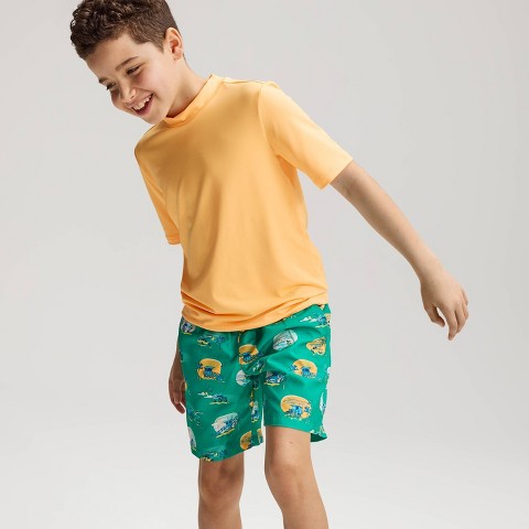 Cat & Jack Boys' Beach Vibes Swim Trunks - Cat & Jack™ Green L