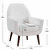 CAVINAS Boucle Accent Chair with Mid-Height Back and Round Legs,Mid-Century Upholstered Living Room Chairs,Reading Chairs for Living Room - 3 of 4