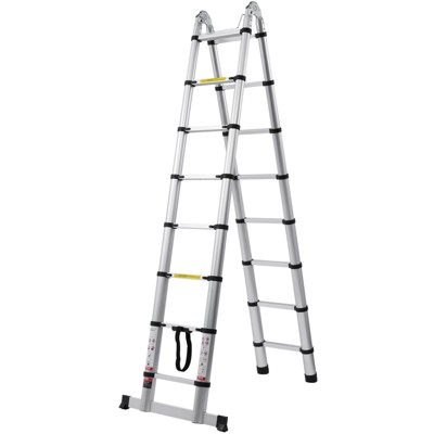 Cesicia Silver 16.5FT Telescoping Extension Ladder