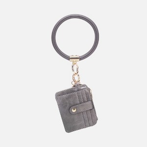 MKF Collection Jordyn Vegan Leather Bracelet Keychain with a Credit Card Holder by Mia K - 1 of 2