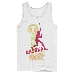Men's Star Wars: The Clone Wars Ahsoka Silhouette Poster Tank Top - 1 of 4