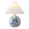 JONATHAN Y Shishen 19.5" Cottage Classic Chinoiserie Ceramic Orb LED Table Lamp with Pleated Shade - 2 of 4