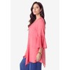 Roaman's Women's Plus Size Acid Wash Big Shirt - 4 of 4