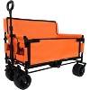 3-in-1 Convertible Folding Wagon Cart with Bench Seat & Storage - 500lbs Heavy-Duty Utility Wagon - 4 of 4