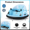 Infans 12V Electric 360° Spin Car Toy Ride on Bumper Car for Toddlers w/ Remote Control - 2 of 4