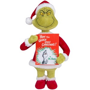 Gemmy Grinch Holiday Greeter with How the Grinch Stole Christmas Book, Multi - 1 of 1