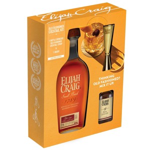 Elijah Craig Bourbon with Espresso Old Fashioned Syrup Holiday Gift Set - 750ml Bottle - 1 of 4