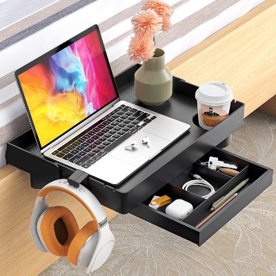 Acoinel Bedside Shelf for Bed, Foldable Bunk Bed Shelf Organizer for Room Essentials Clip On Nightstand Bed Side Shelf Tray