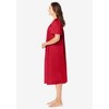 Only Necessities Women's Plus Size Short Silky Lace-Trim Gown - 4 of 4