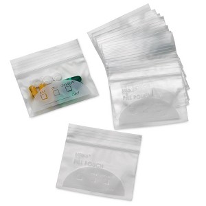 MEDca Pill Pouch Bags - 3" x 2.75" Pill Baggies and Disposable Plastic Travel Pill Bags with Write-on Labels - 1 of 4
