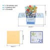 Unique Bargains 3D Pop-Out Gold Foil Birthday Card with Greeting Card and Envelope - 2 of 4