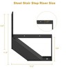 2 Pack Heavy Duty Powder-Coated Steel Stair Stringers, Weather ...