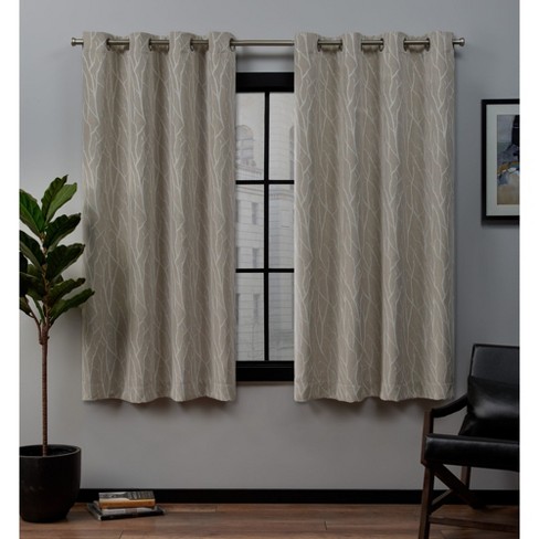 Exclusive Home Forest Hill Woven Room Darkening Blackout Grommet Top Curtain Panel Pair - image 1 of 3