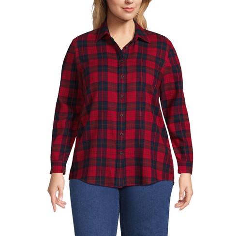 lands end womens flannel shirts
