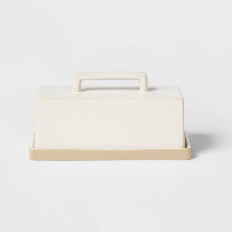 Camwood Collection Stoneware Butter Dish White - Threshold&#8482;, 1 of 5
