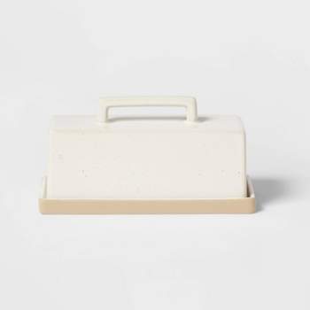 Camwood Collection Stoneware Butter Dish White - Threshold™