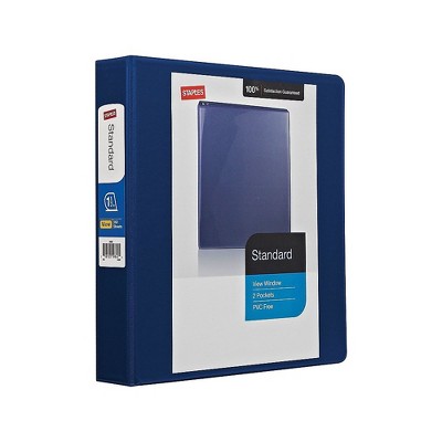 Staples Standard 1 1/2" 3-Ring View Binder Blue (26439-CC) 82652