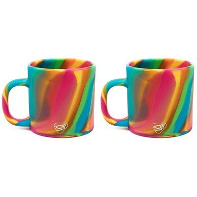 Silipint: 2 Pack 16oz Silicone Coffee Mug, Hippie Hops