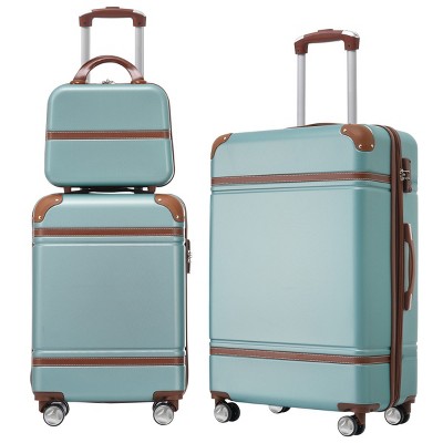 Hardshell Luggage Sets 3 Pieces,20"+24" Luggages And Cosmetic Case With Lightweight Spinner Suitcase Wheels And Tsa Lock-Cuddlewood