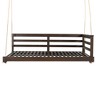 YOOCOZZ Wooden Patio Country Twin Size Swing Daybed with 4pcs 96-inch Hemp Ropes - 3 of 4