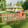 Gulches Natural Wood Wooden Chicken Coop Outdoor Hen House with Nesting Box Wire Fence Sliding Tray 1 Piece 122 Inch - 4 of 4