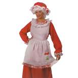 Fun World Red and White Plush Velour Santa Claus Unisex Adult Christmas Costume Suit - One Size