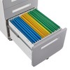 INFURNIC Decorative Storage Cabinet 3 Drawer Mobile File Cabinet with Lock for Office or Home Use, White and Gray, 21"*18"*24" - 4 of 4