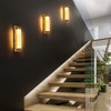 LNC Dashaunda 5.1-in W 1-Lights Luxury and Glam Rectangle Wall  Lights, Gold with Clear Glass - 2 of 4