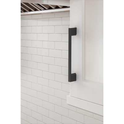 5-1/16 Inch Matte Black Modern Bar Cabinet Pulls, 10 Pack
