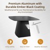 UNISOAR 5-Piece Outdoor Pedestal Dining Set, 1* Black Sintered StoneTop & 4 Chair, Rust-Free Aluminum, Weather-Resistant, for Patio or Deck - 2 of 4