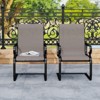Tangkula Patio Dining Chairs Set of 4 C-Spring Motion Patio Chairs w/ Metal Frame - 3 of 4