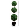 Nearly Natural 4-ft Artificial Triple Ball Boxwood Topiary Tree (Indoor/Outdoor) - 2 of 4