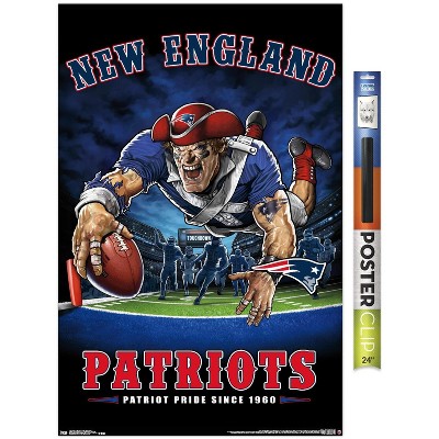 : Trends International NFL New England Patriots - Champions 19  Wall Poster, 22.375 x 34, Black Framed Version: Posters & Prints