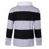 Sportoli Boys Cotton Striped Long Sleeve Polo Rugby Shirt - 3 of 3