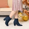 Perphy Women's Round Toe Block High Heels Ankle Boots - 2 of 4