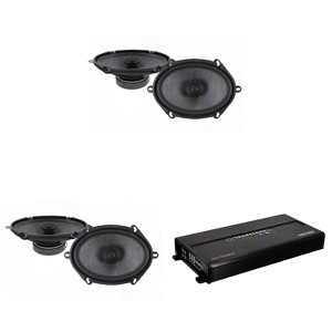 ATG Transcend Series Amplified Speaker Upgrade Compatible with Select Ford (2) Pair 250W 5X7" Coaxials and 1000 Watt Transcend Class A/B 4-Channel ... - 1 of 4